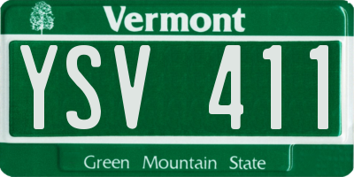 VT license plate YSV411