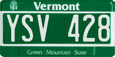 VT license plate YSV428