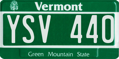 VT license plate YSV440