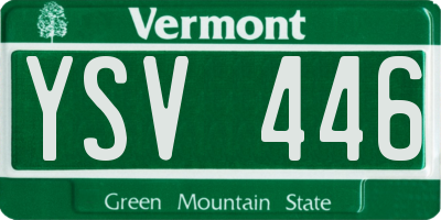 VT license plate YSV446