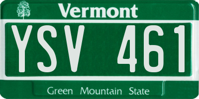 VT license plate YSV461