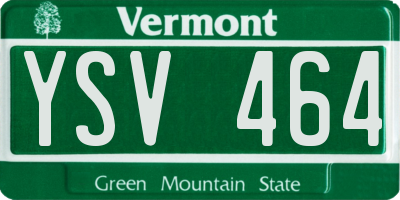 VT license plate YSV464