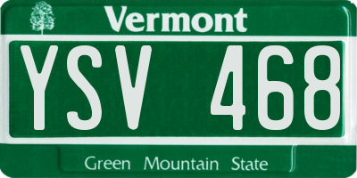 VT license plate YSV468