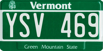 VT license plate YSV469