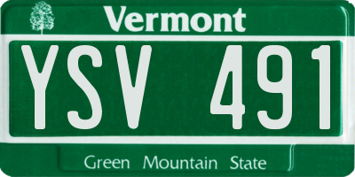 VT license plate YSV491