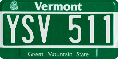 VT license plate YSV511