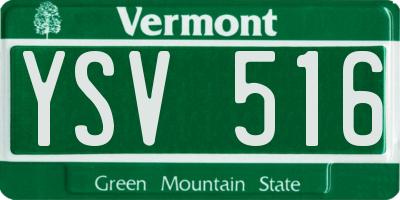 VT license plate YSV516