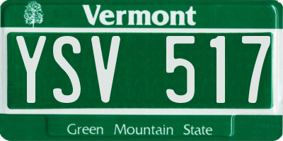 VT license plate YSV517