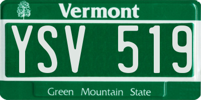 VT license plate YSV519