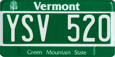 VT license plate YSV520