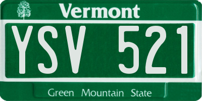 VT license plate YSV521