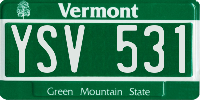 VT license plate YSV531