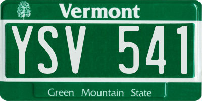 VT license plate YSV541