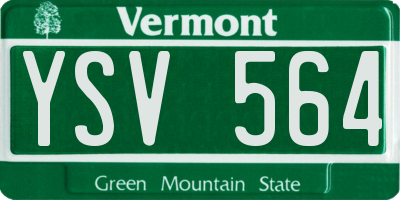 VT license plate YSV564