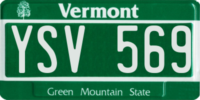 VT license plate YSV569