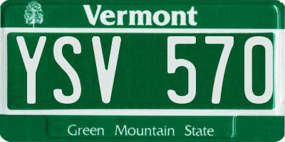 VT license plate YSV570
