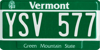 VT license plate YSV577