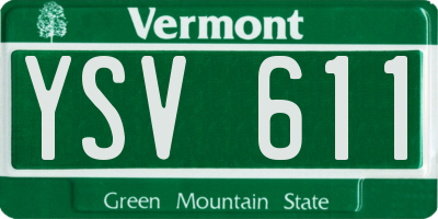 VT license plate YSV611