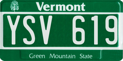 VT license plate YSV619