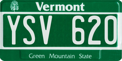 VT license plate YSV620