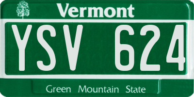 VT license plate YSV624