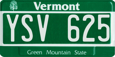 VT license plate YSV625