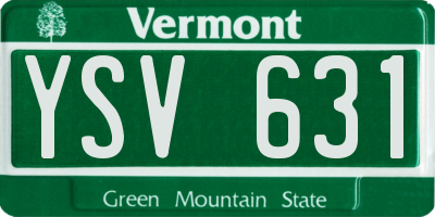 VT license plate YSV631