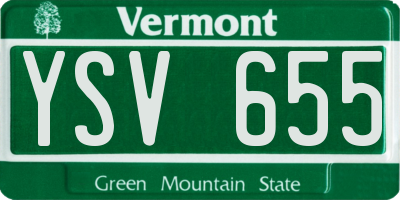 VT license plate YSV655