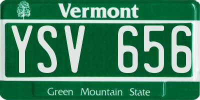 VT license plate YSV656