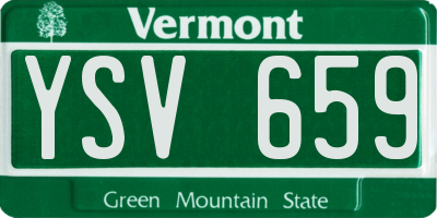 VT license plate YSV659