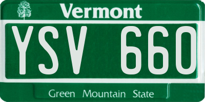 VT license plate YSV660
