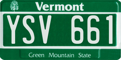 VT license plate YSV661