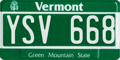 VT license plate YSV668