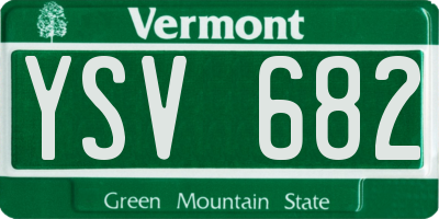 VT license plate YSV682