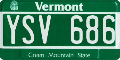 VT license plate YSV686