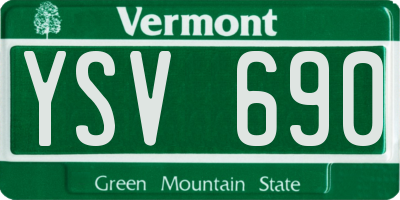 VT license plate YSV690