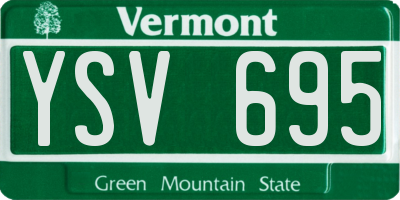 VT license plate YSV695