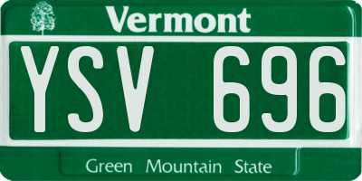 VT license plate YSV696