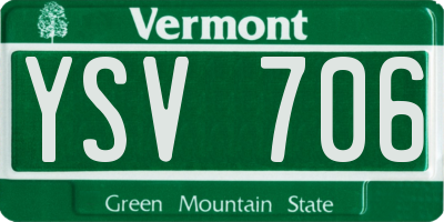 VT license plate YSV706
