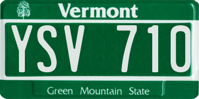 VT license plate YSV710
