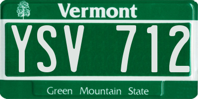 VT license plate YSV712
