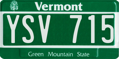 VT license plate YSV715