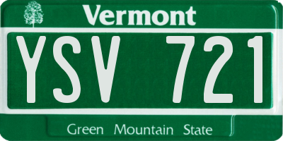 VT license plate YSV721