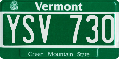 VT license plate YSV730