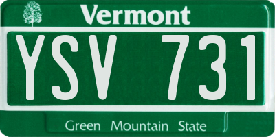 VT license plate YSV731