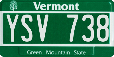 VT license plate YSV738