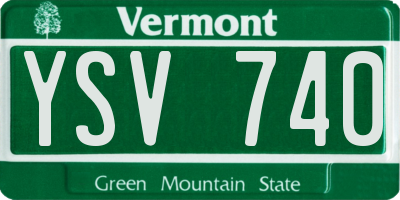 VT license plate YSV740