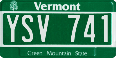 VT license plate YSV741