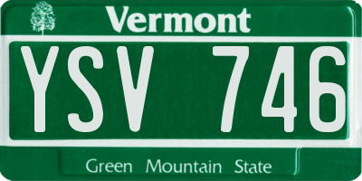 VT license plate YSV746