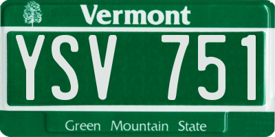 VT license plate YSV751